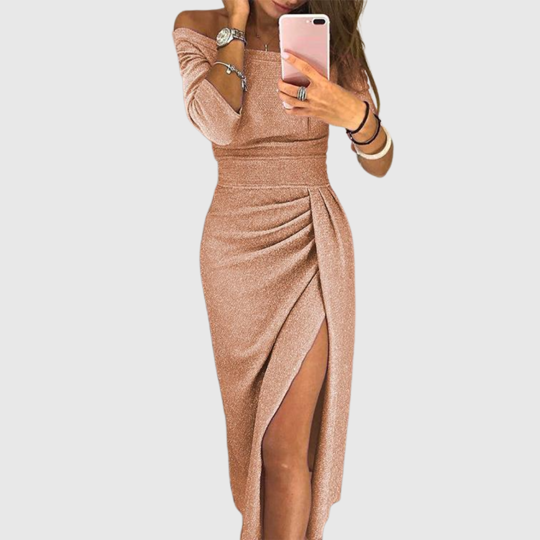 Evalora - Elegant Casual Midi Dress