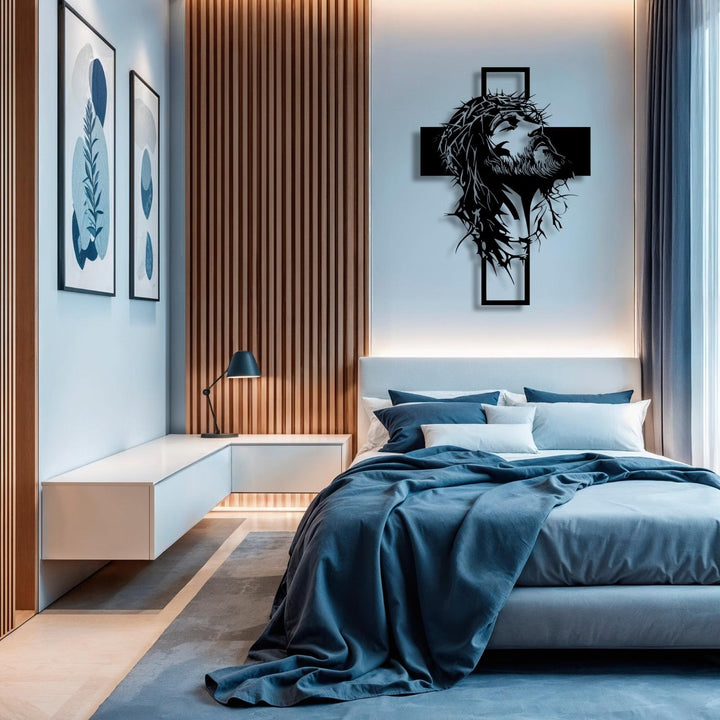 Cyras - Jesus Cross Metal Wall Art