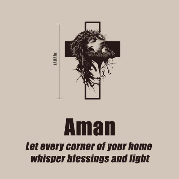 Cyras - Jesus Cross Metal Wall Art