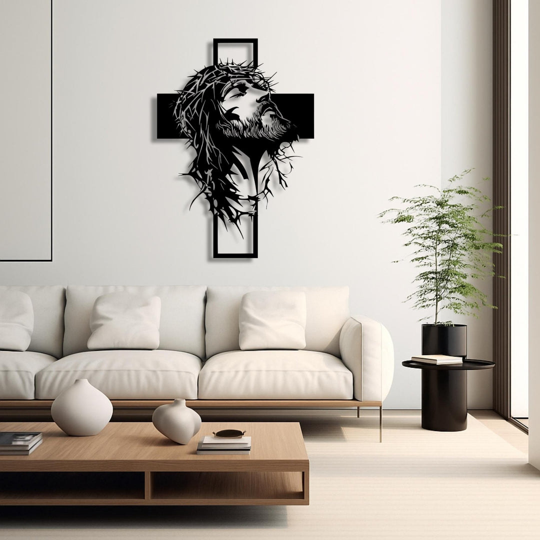 Cyras - Jesus Cross Metal Wall Art