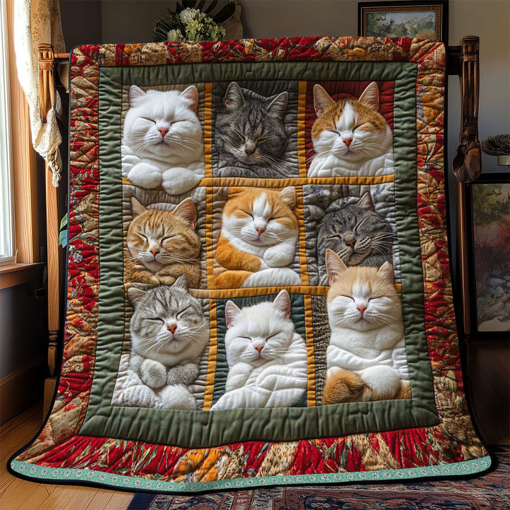 Alarice - Cat Pattern Quilt Blanket