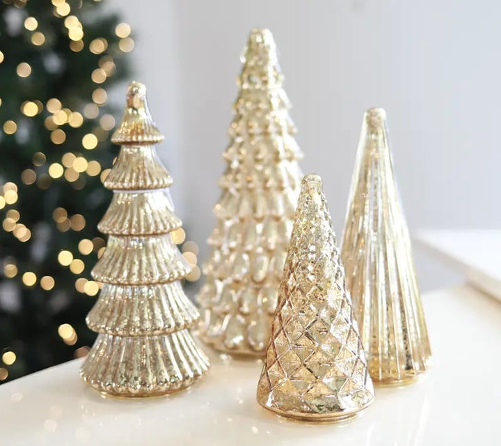 Vionara - Golden Lighted Christmas Trees