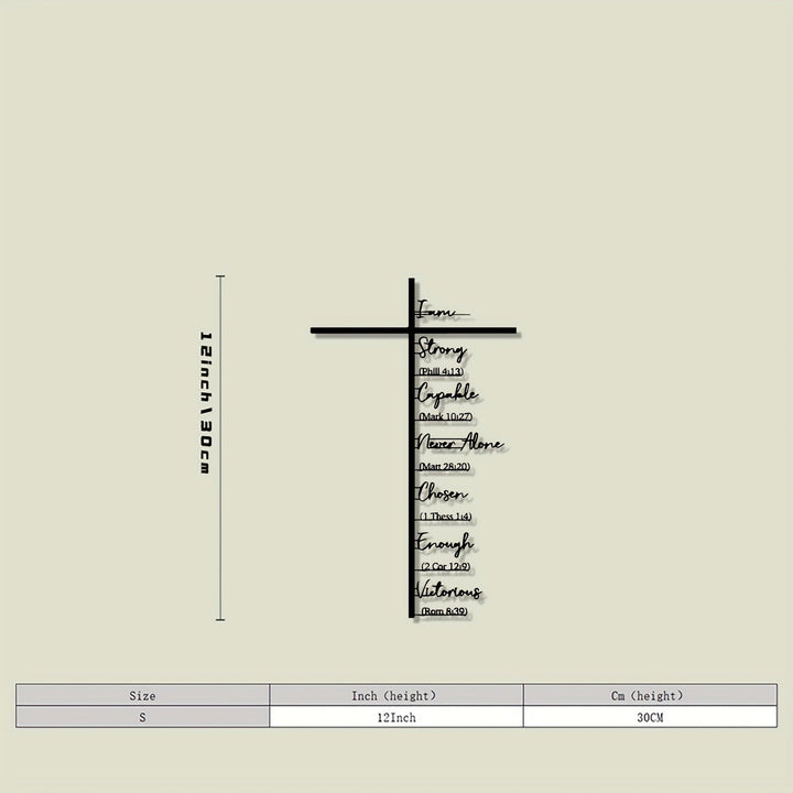 Clariel - Scripture Cross Metal Wall Art