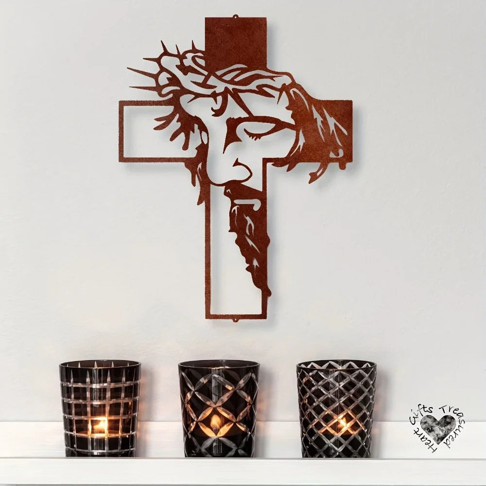 Veritas – Metal wall cross of Jesus