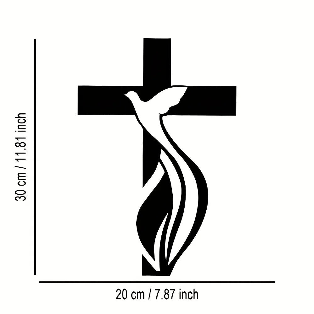 PeaceWing – Metal wall cross with dove