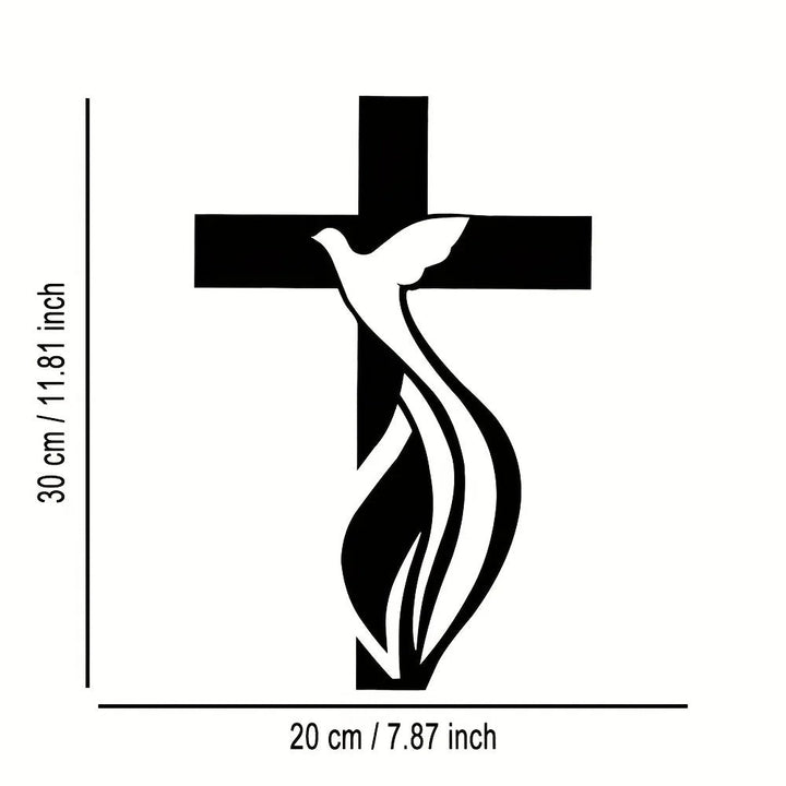PeaceWing – Metal wall cross with dove